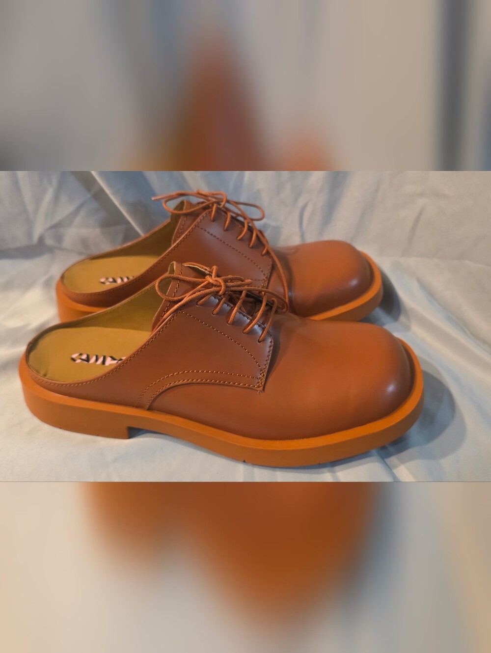 CamperLab Mil 1978 Mules Med Brown Women Size 41 US  10 NWOB Defects